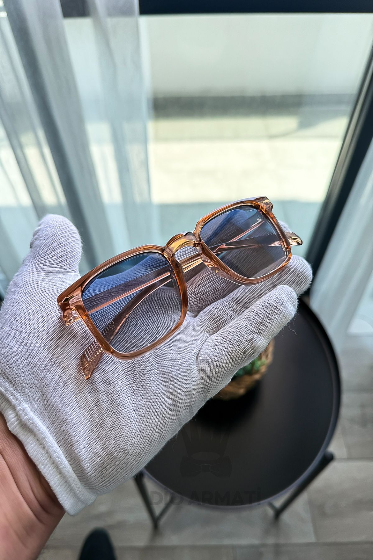 Güneş Gözlüğü Kadın & Erkek Uv400 Cam Ce Belgeli Bej Unisex Model-31 Siyah