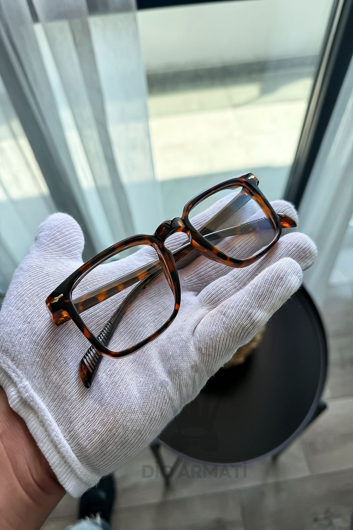 Güneş Gözlüğü Kadın & Erkek Uv400 Cam Ce Belgeli Bej Unisex Model-3 Desenli