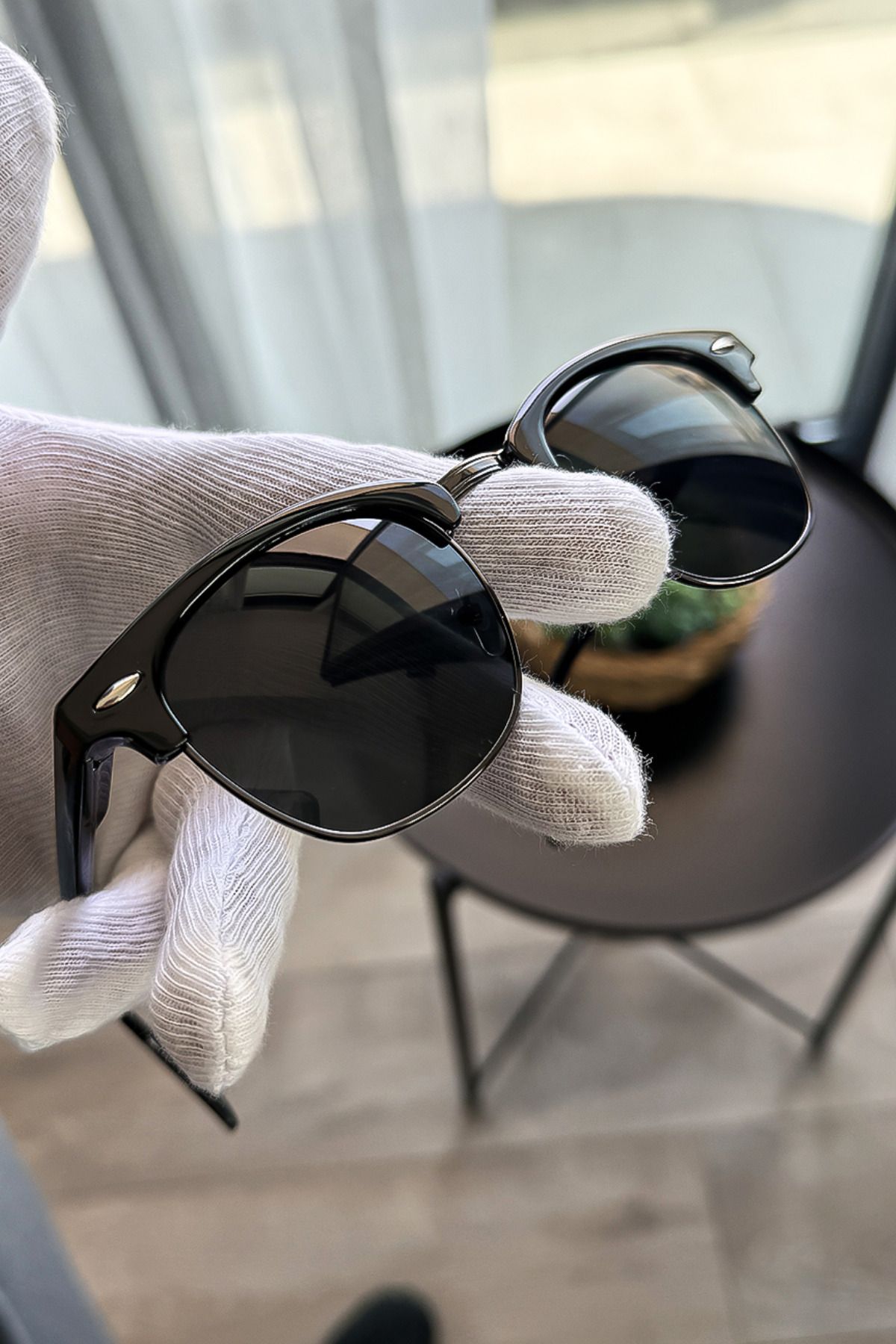Güneş Gözlüğü Kadın & Erkek Uv400 Cam Ce Belgeli Siyah Unisex Model Siyah Clupmaster-Si̇yah