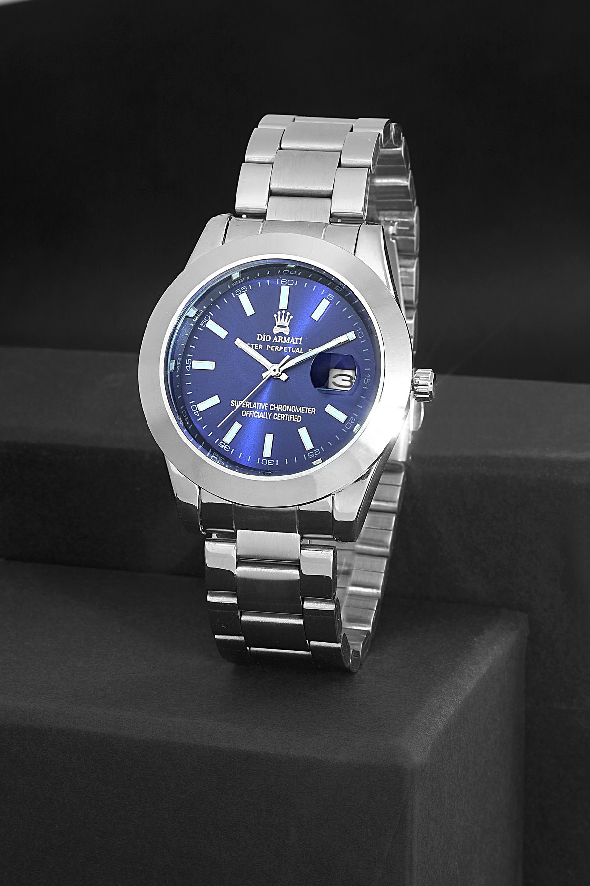 Paslanmaz Ipc Kaplama Lüx Spor Metal Erkek Kol Saati Da5641Ar11 Gümüş Mavi