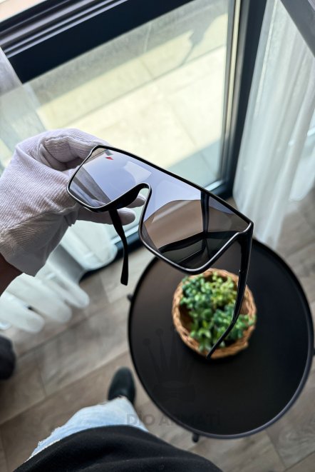 Güneş Gözlüğü Kadın & Erkek Uv400 Cam Ce Belgeli Bej Unisex Model-17 Siyah