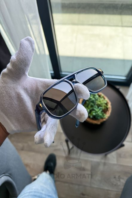 Güneş Gözlüğü Kadın & Erkek Uv400 Cam Ce Belgeli Bej Unisex Model-60 Mavi