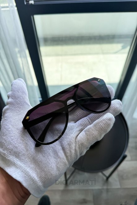 Güneş Gözlüğü Kadın & Erkek Uv400 Cam Ce Belgeli Bej Unisex Model-6 Siyah